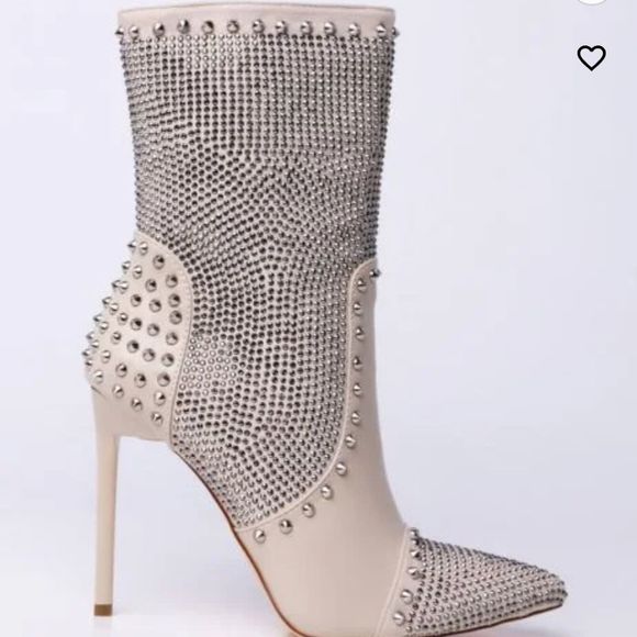 AZALEA WANG EMBROIDERY STILETTO HEEL BOOTIE - Picture 3 of 7